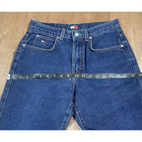 Tommy Hilfiger VTG Bootcut Jeans Size 16 / 28” 100% Cotton 2002 Y2K Medium Wash - Picture 7 of 14
